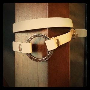 Cream double wrap bracelet - Love is Kind Patient